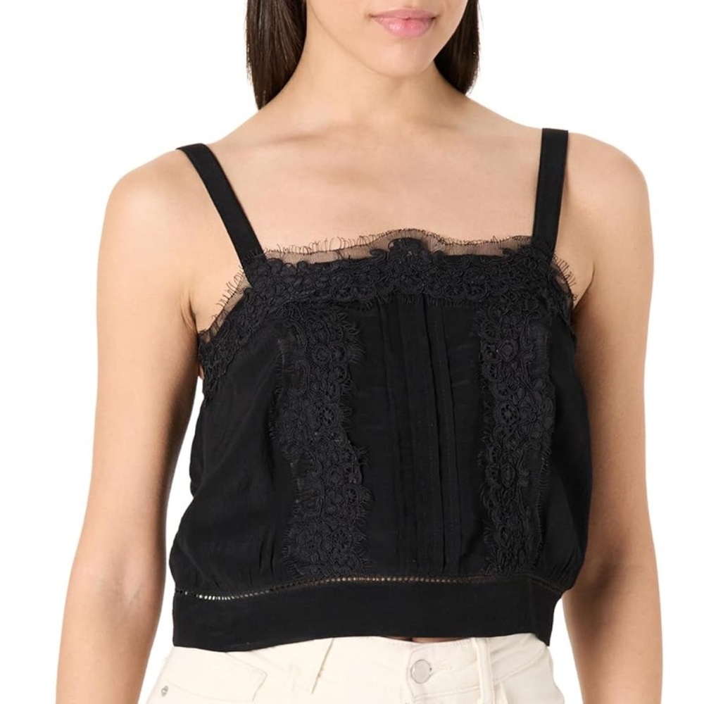 The Drop Womens Joylin Lace Inset Feminine Top Size Medium NWT - Picture 16 of 16